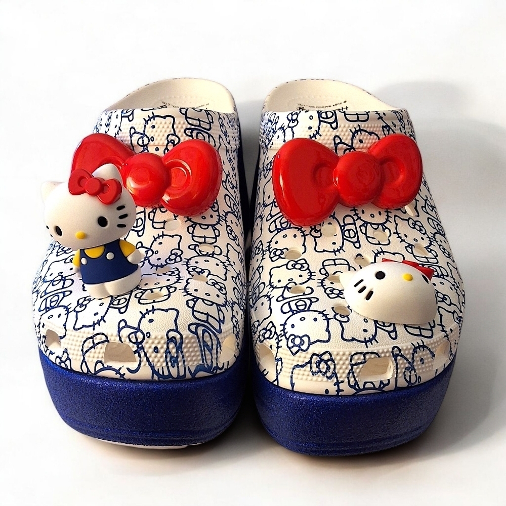 Hello Kitty x Crocs Mega Crush Clog – Limited Edition Platform – Size W10 - Picture 7 of 14